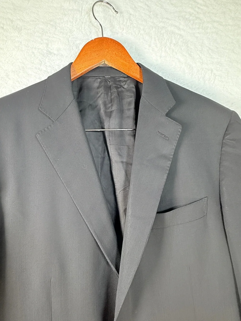 Canali Proposta Men’s 42L Black Super 120s Wool Blazer Made in Italy